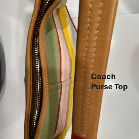 Coach Soho Hampton Multi-Color Striped Hobo Handbag Purse (EXCELLENT CONDITION) - Picture 5 of 7